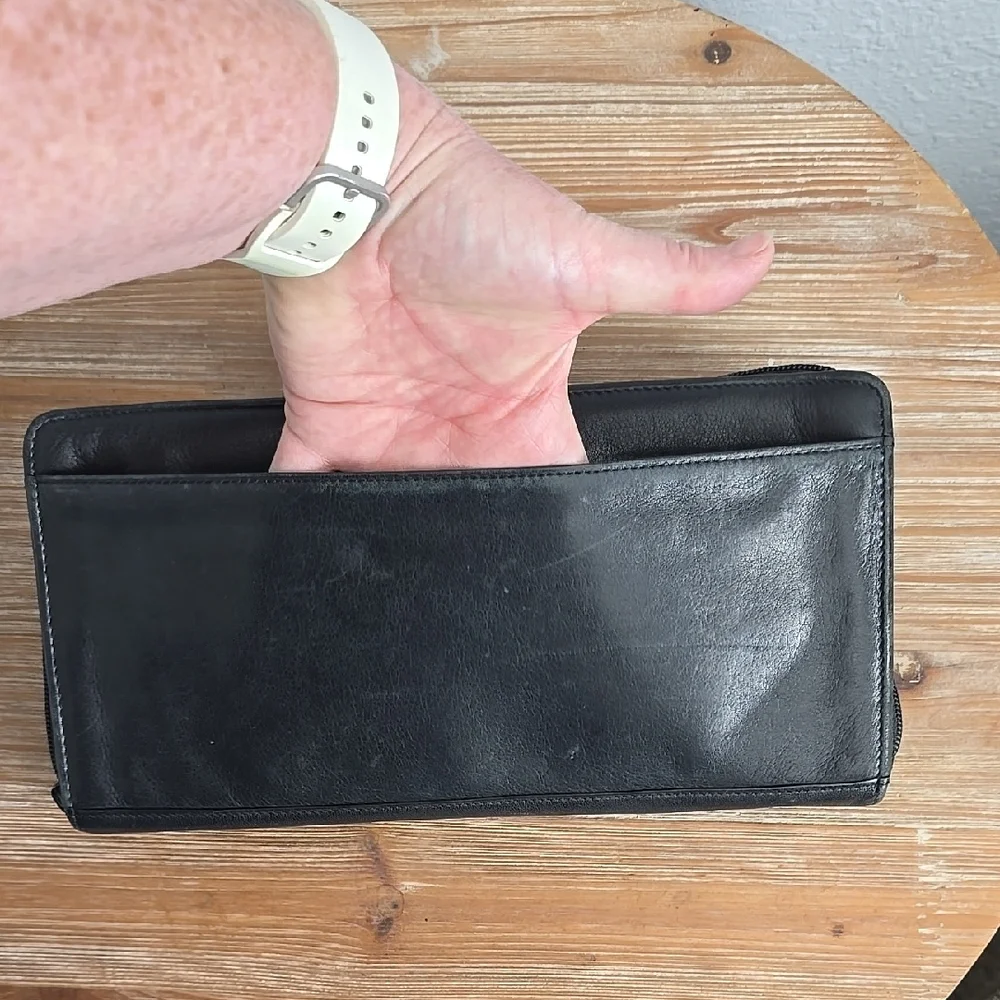 TUMI Travel Organizer Travel Long Wallet Black Popular Model RARE